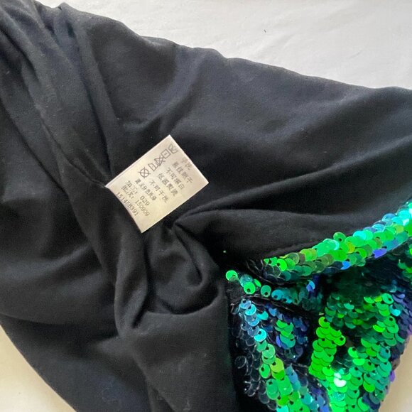 NWT Haouduayi Metallic Sequin Two-Toned Pensil skirt XS - Picture 8 of 10